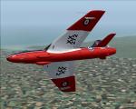 Alphasim Hawker Hunter Fictional RAF Red White and Blue (FS9 Version) Textures